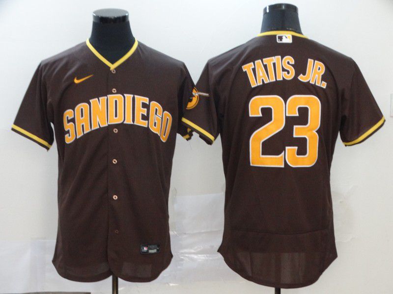 Men San Diego Padres #23 Tatis jr brown Nike Elite MLB Jerseys